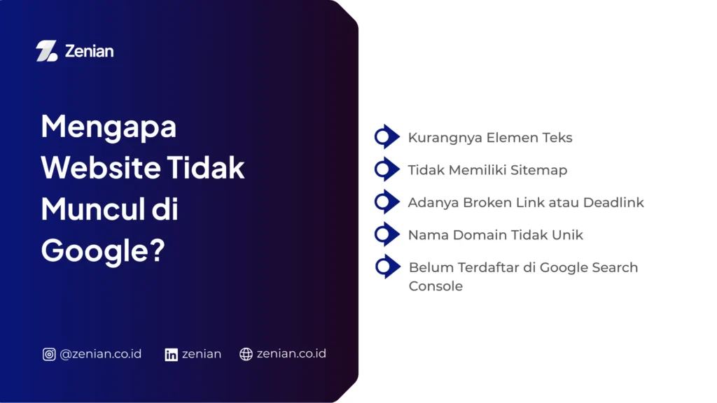 Mengapa Website Tidak Muncul di Google