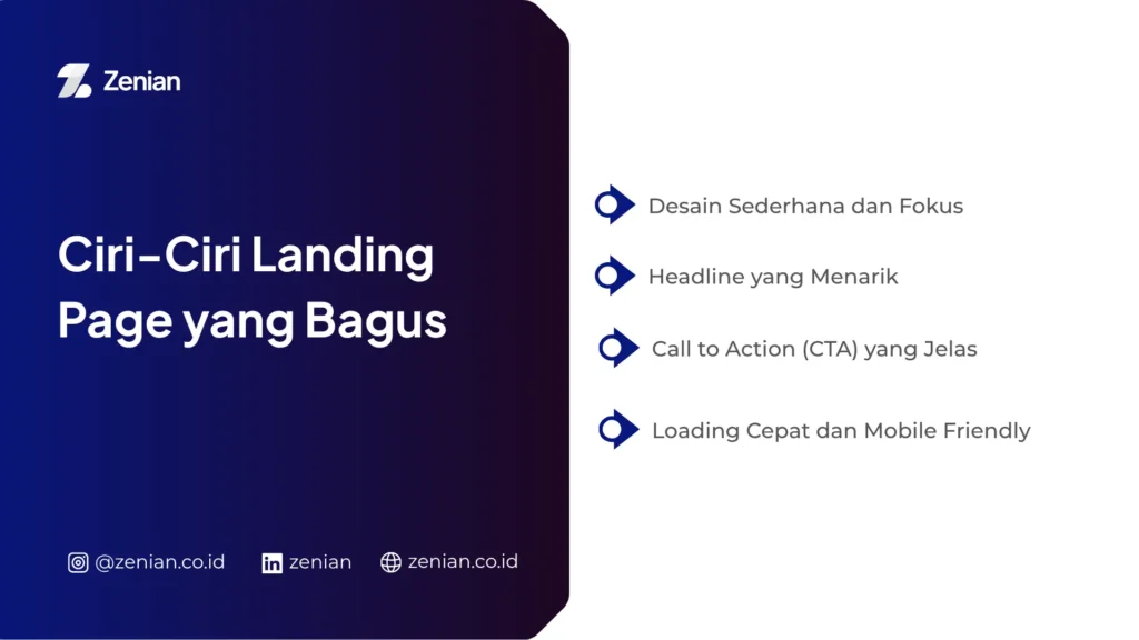 ciri ciri landing page yang bagus