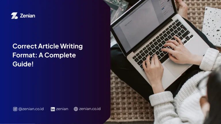 Correct Article Writing Format