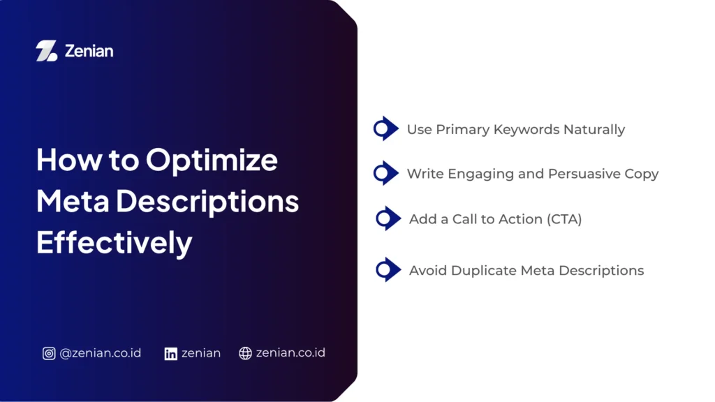how to optimize meta descriptions effectively