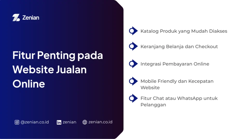 Fitur Penting pada Website Jualan Online