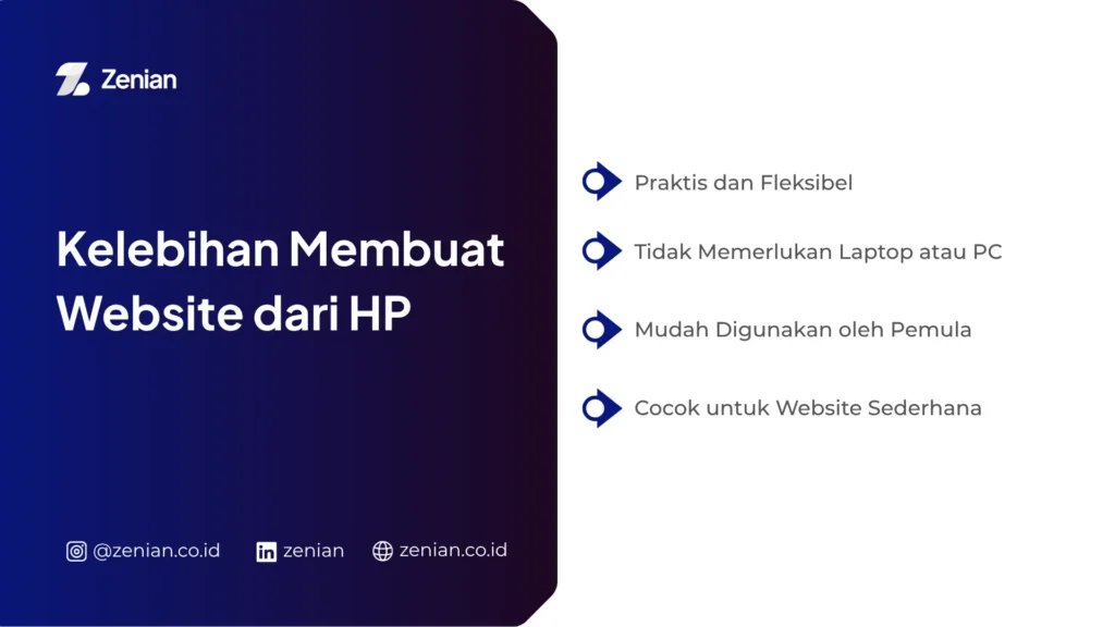 Kelebihan Membuat Website dari HP